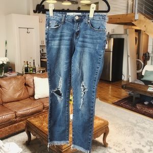 Ashley Mason distressed crop jeans